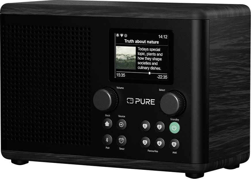 Radio kieszonkowe Pure Classic H4i Black-Black Ash EU/UK Internet, DAB+, FM czarny, jesion - obrazek 1