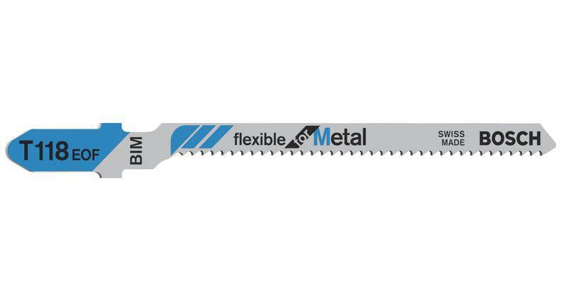 Brzeszczot do wyrzynarki T 118 EOF, Flexible for Metal, zestaw 5 szt. Bosch Accessories 2608634237 5 szt. - obrazek 1
