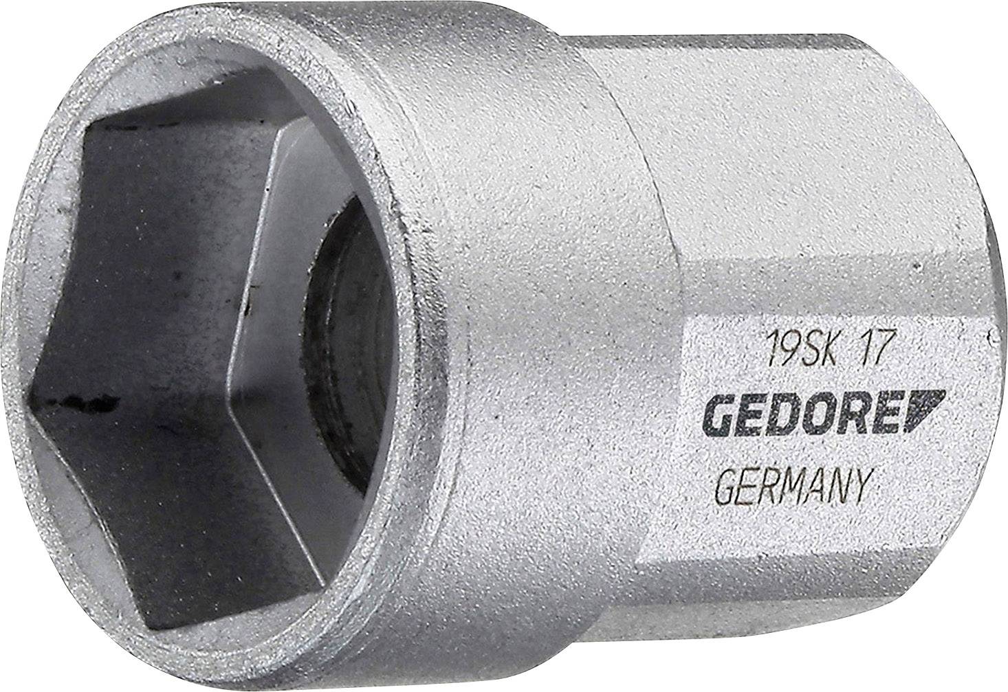 Gedore 19 SK 17 2225913 zewnętrzny sześciokąt Nasadka 17 mm - obrazek 1