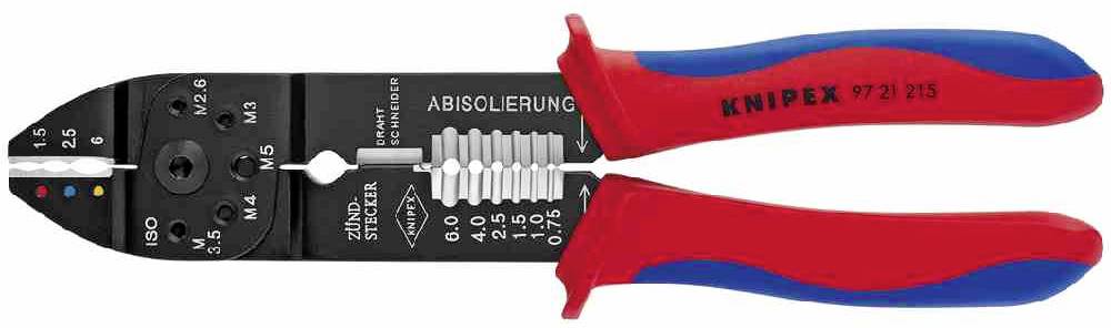 Knipex 97 21 215 SB 0303413 Zaciskarka izolowane końcówki kablowe 0.5 do 2.5 mm² powlekanie z tworzywa sztucznego - obrazek 1