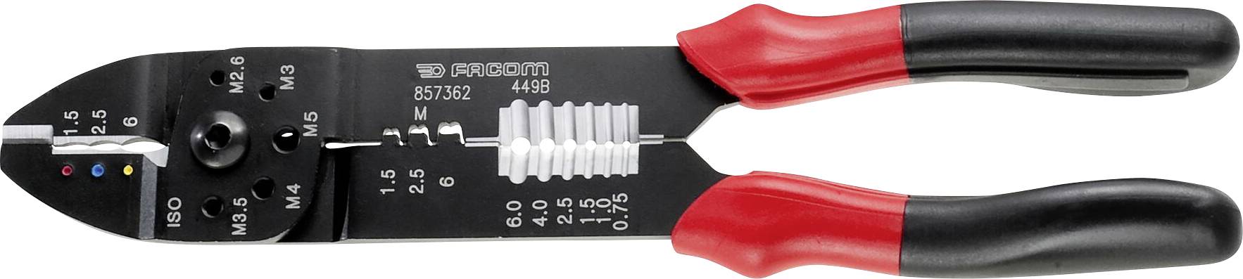 Facom 449B Zaciskarka izolowane końcówki kablowe, złączki kablowe izolowane 1.5 do 6 mm² - obrazek 1