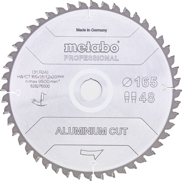 Tarcza tnąca Metabo Aluminium Cut Professional 165 x 20 x 1.2 mm 1 szt.