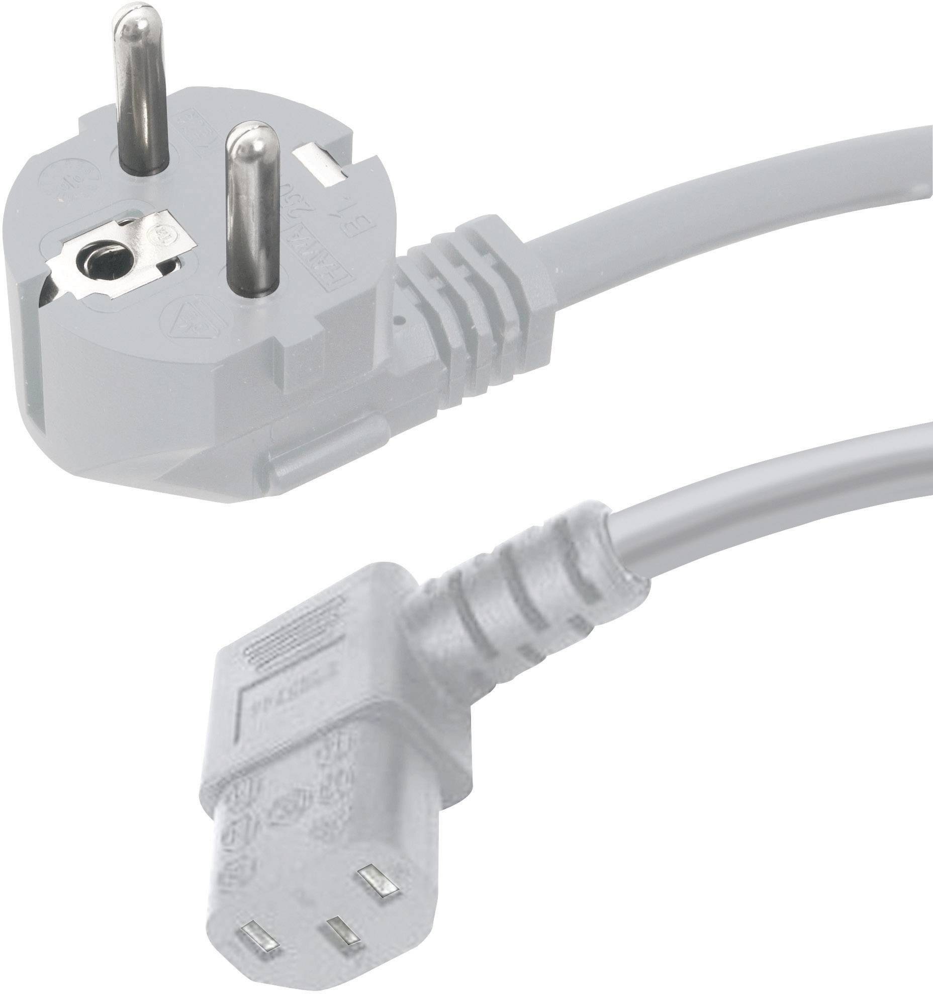 Kabel zasilający HAWA 1008237, H05VV- F 3G0 , 75, 250 V, 2 m, wtyczka IEC 10 - obrazek 1