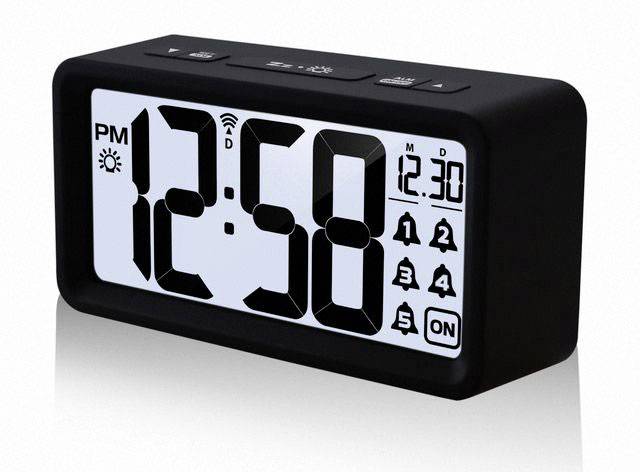 Budzik Techno Line WT496, czarny - obrazek 1