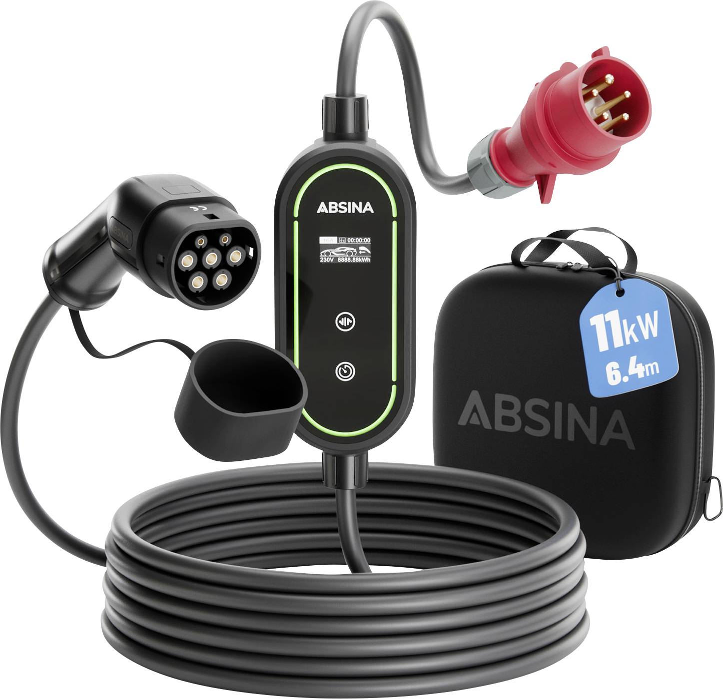 Stacja ładowania samochodów elektrycznych Absina, 301020, Typ 2, 11 kW, 6.4 m - obrazek 1