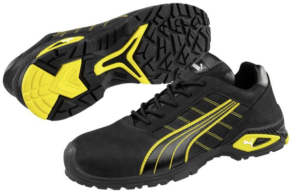 PUMA Safety Sicherheitshalbschuh S3 AMSTERDAM Gr.47 schwarz/gelb, Nubukleder, Alukappe 642710-47 Obuwie ochronne S3 Rozm