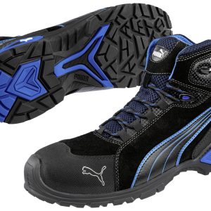 PUMA Rio Black Mid 632250-42 Buty ochronne S3 Rozmiar buta (EU): 42 czarny, niebieski 1 szt. PUMA Rio Black Mid 632250-42 Buty ochronne S3 Rozmiar buta (EU): 42 czarny, niebieski 1 szt.