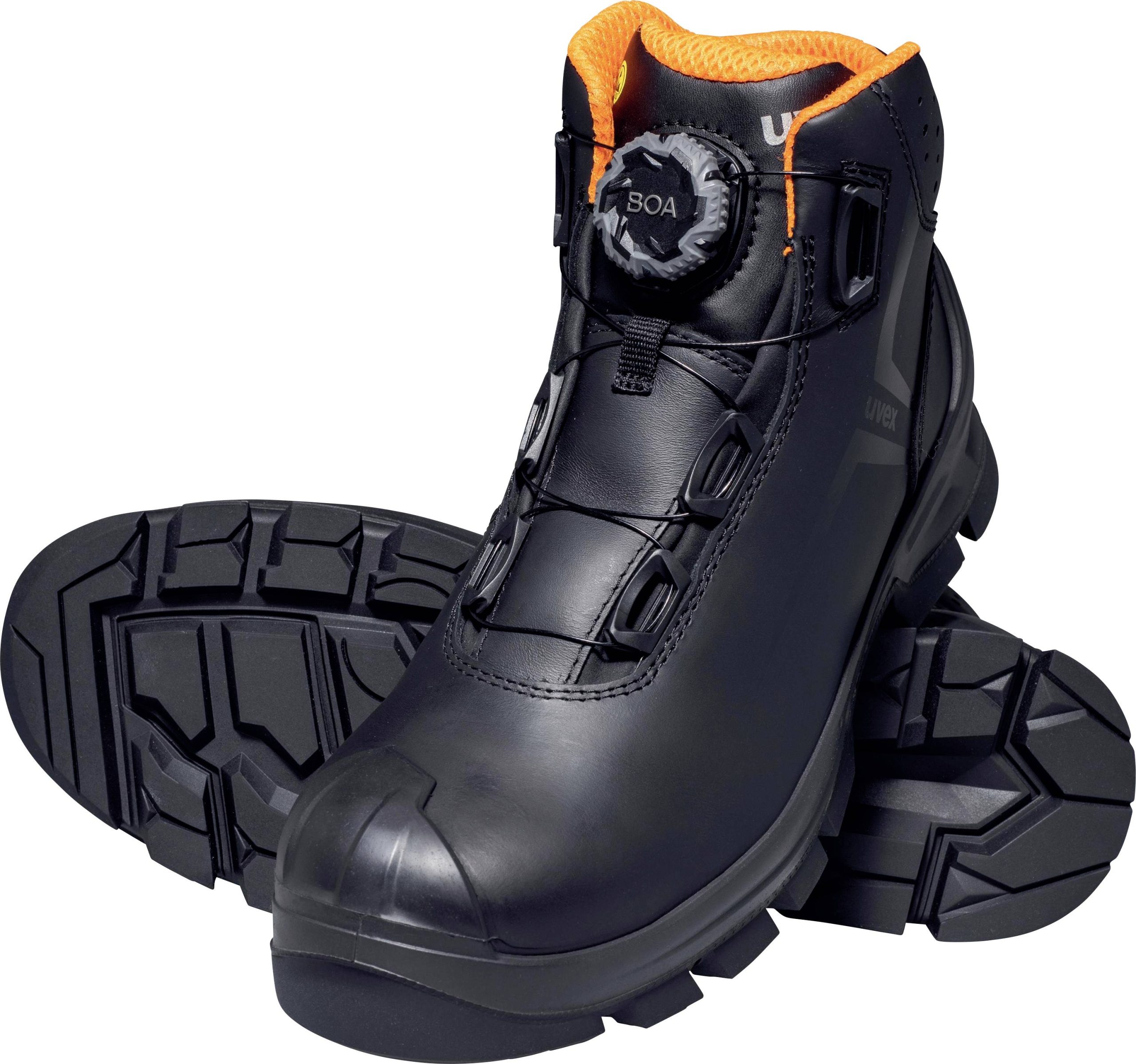 uvex 2 MACSOLE BOA 6532238 Buty ochronne S3 Rozmiar buta (EU): 38 czarny, pomarańczowy 1 par(a) - obrazek 1