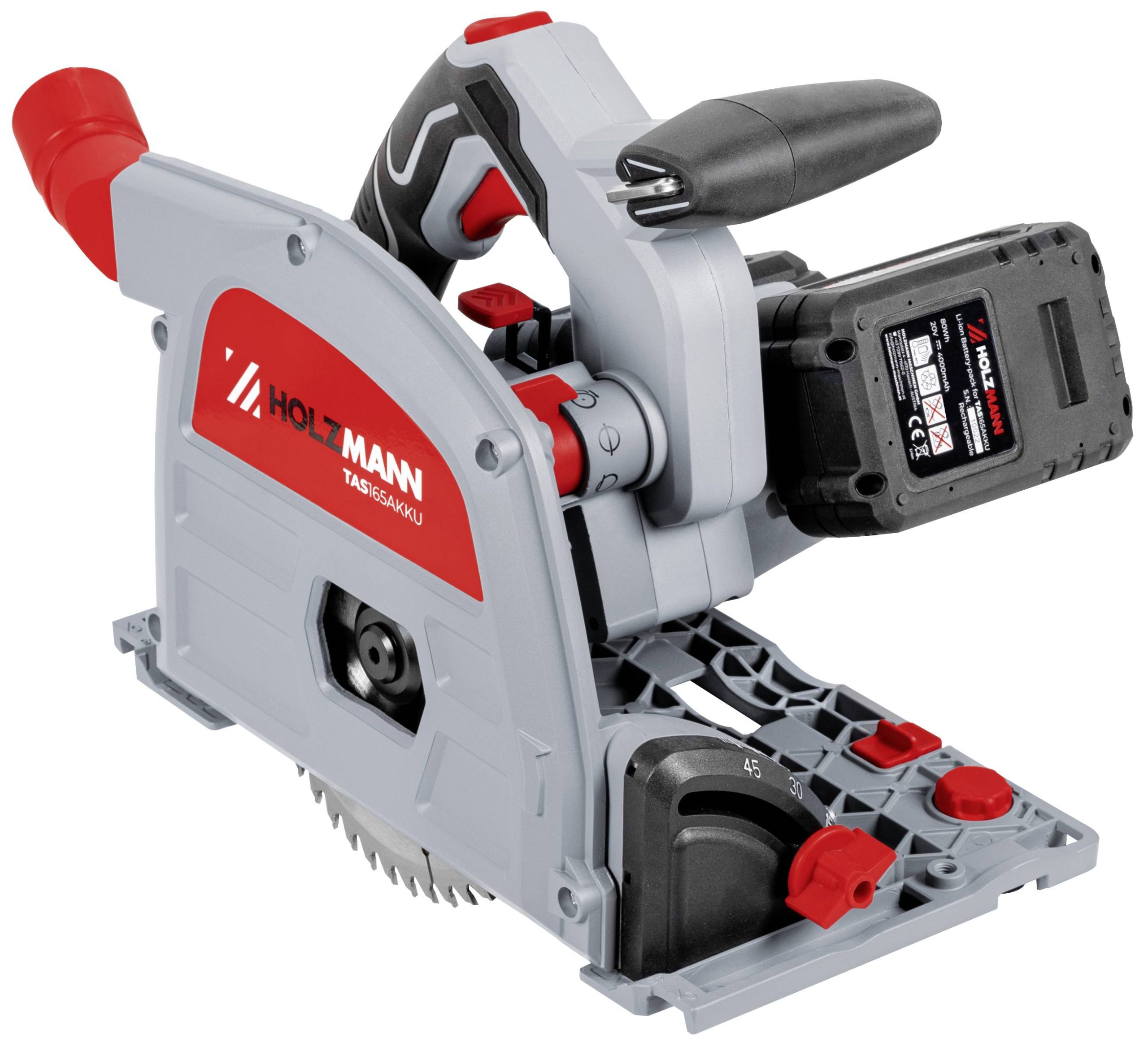 Zagłębiarka akumulatorowa Holzmann Maschinen TAS165AKKU 20 V Głębokośc cięcia maks. (90°) 59 mm - obrazek 1