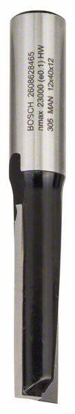 Frez do nakrętek Bosch Accessories HM-Nutfräser 12x40mm 2-schneidig 12mm-Schaft 2608628465, 12 mm x 81 mm , 1 szt.