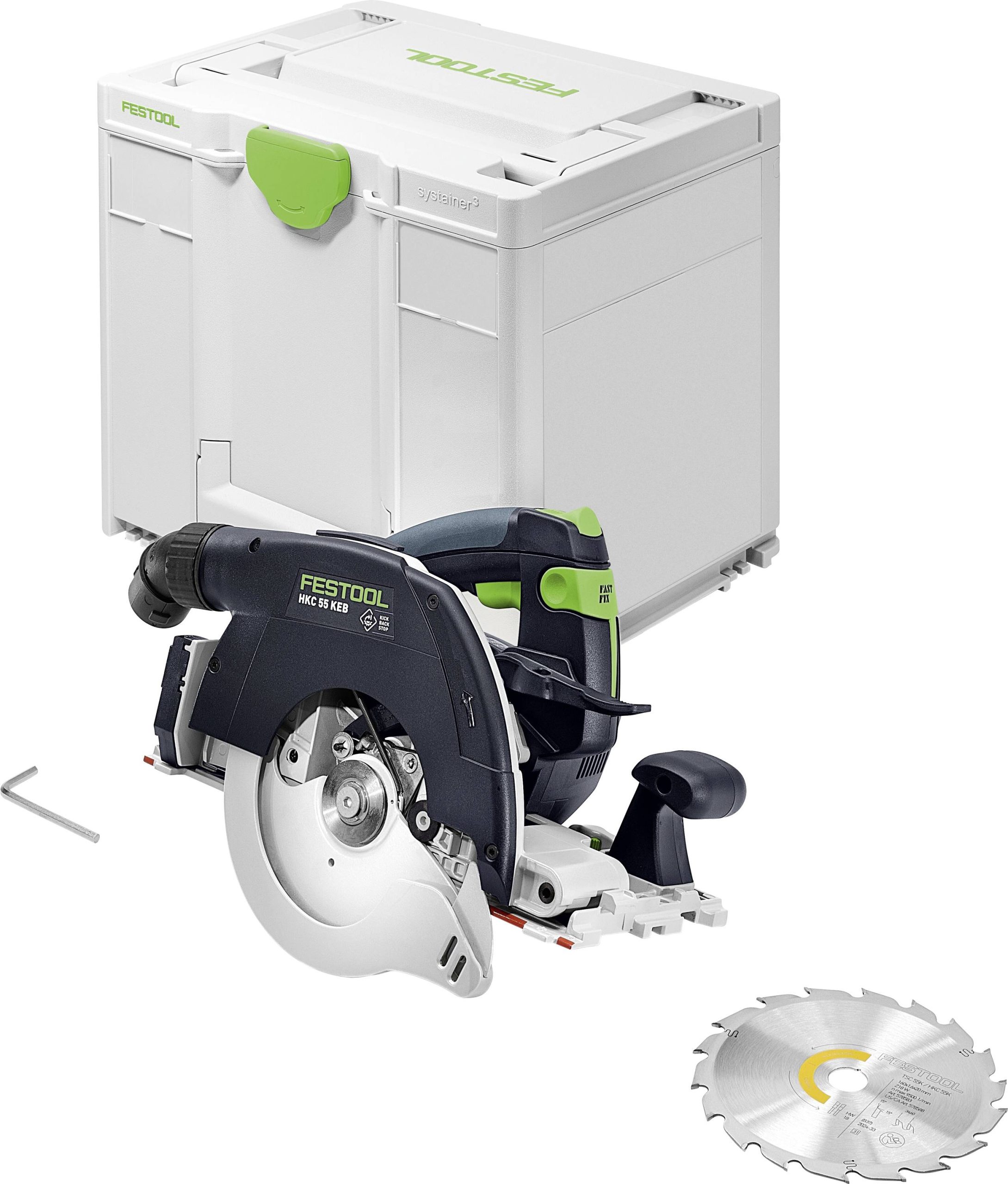 Piła tarczowa akumulatorowa Festool HKC 55 KEB-Basic 18 V Głębokośc cięcia maks. (90°) 55 mm - obrazek 1