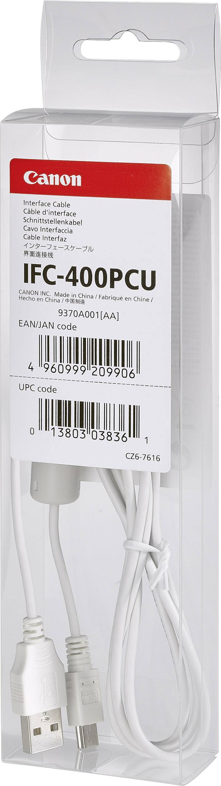 Canon Kabel USB USB 2.0 Złącze męskie USB-A, Złącze męskie USB Mini-B 1.50 m biały 9370A001 - obrazek 1