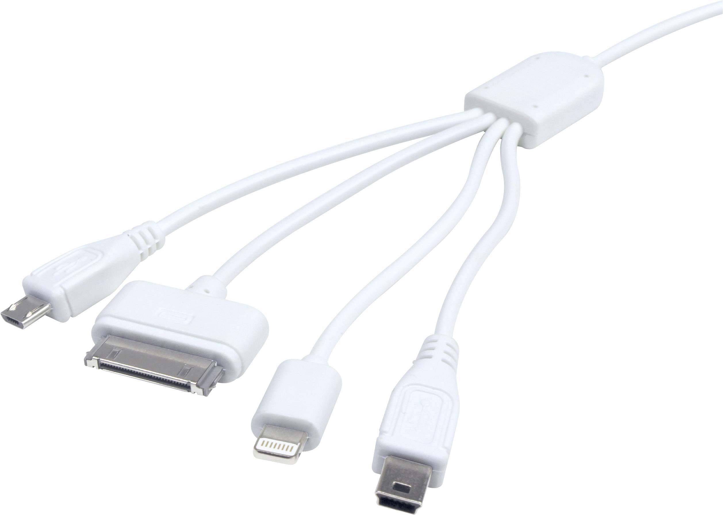 Eufab Kabel do ładowania USB Złącze męskie USB-A, Złącze męskie Lightning, Złącze męskie Apple 30 pin., Złącze męskie US - obrazek 1