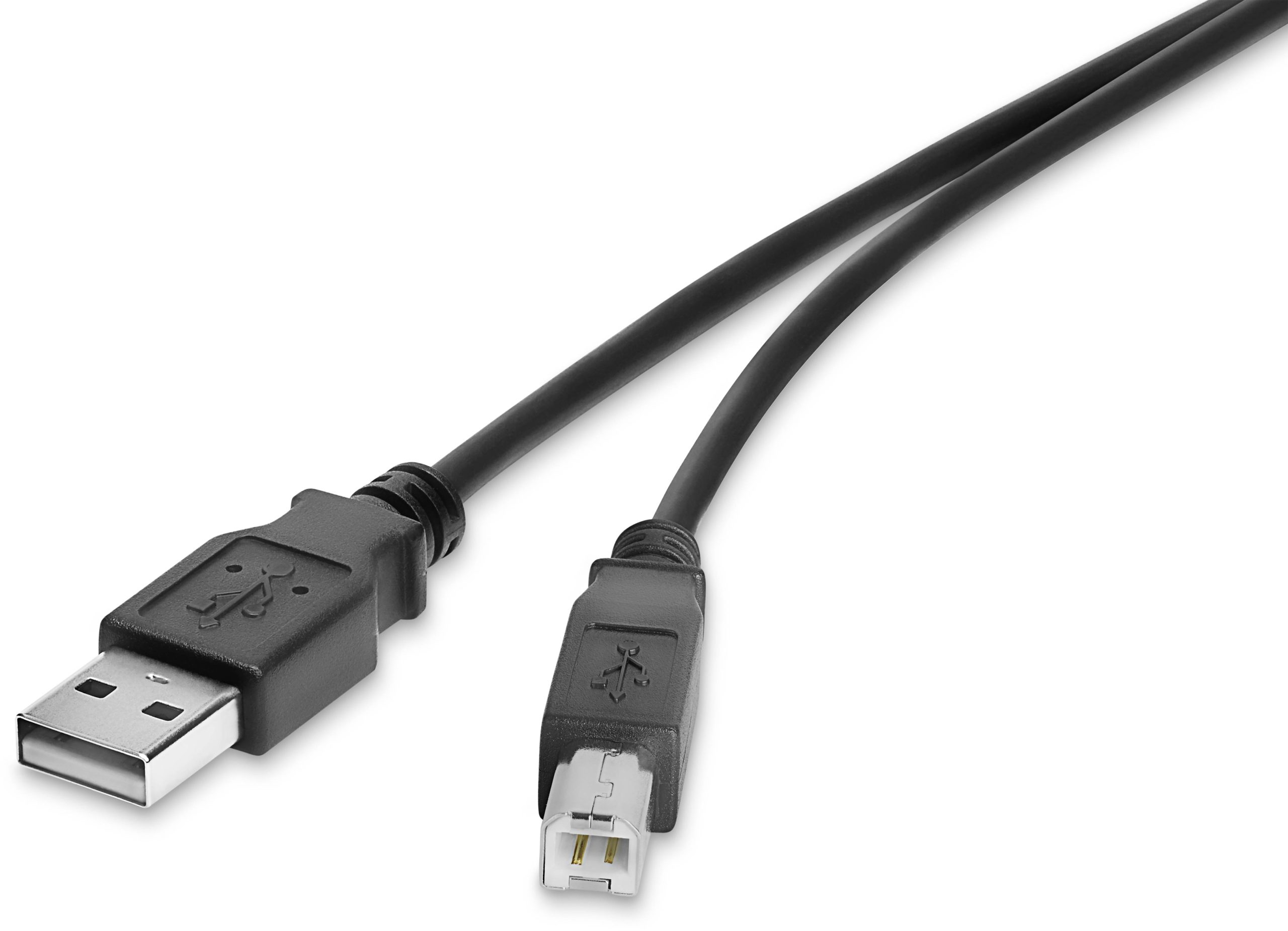Renkforce Kabel USB USB 2.0 Złącze męskie USB-A, Złącze męskie USB-B 0.30 m czarny styki pozłacane RF-4463064 - obrazek 1