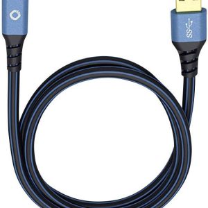 Oehlbach Kabel USB USB 3.2 Gen1 Złącze męskie USB-A, Złącze męskie USB-C® 3.00 m niebieski styki pozłacane 9328 Oehlbach Kabel USB USB 3.2 Gen1 Złącze męskie USB-A, Złącze męskie USB-C® 3.00 m niebieski styki pozłacane 9328