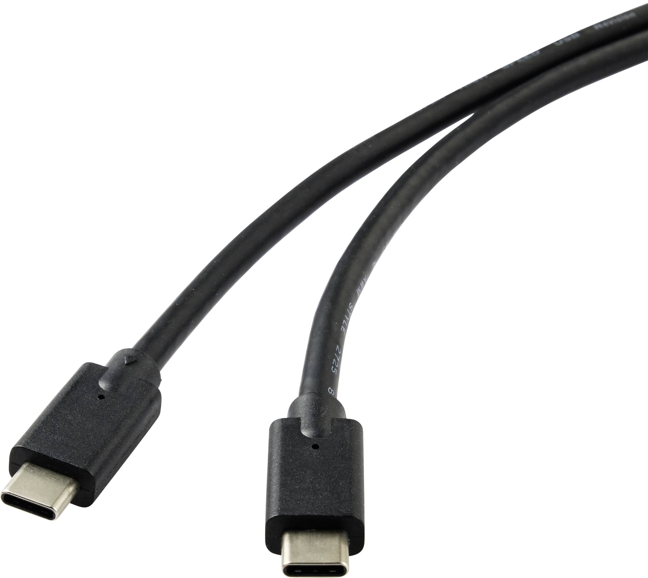 Renkforce Kabel USB USB 3.2 Gen2x2 Złącze męskie USB-C® 2.00 m czarny ekranowanie RF-4531576 - obrazek 1