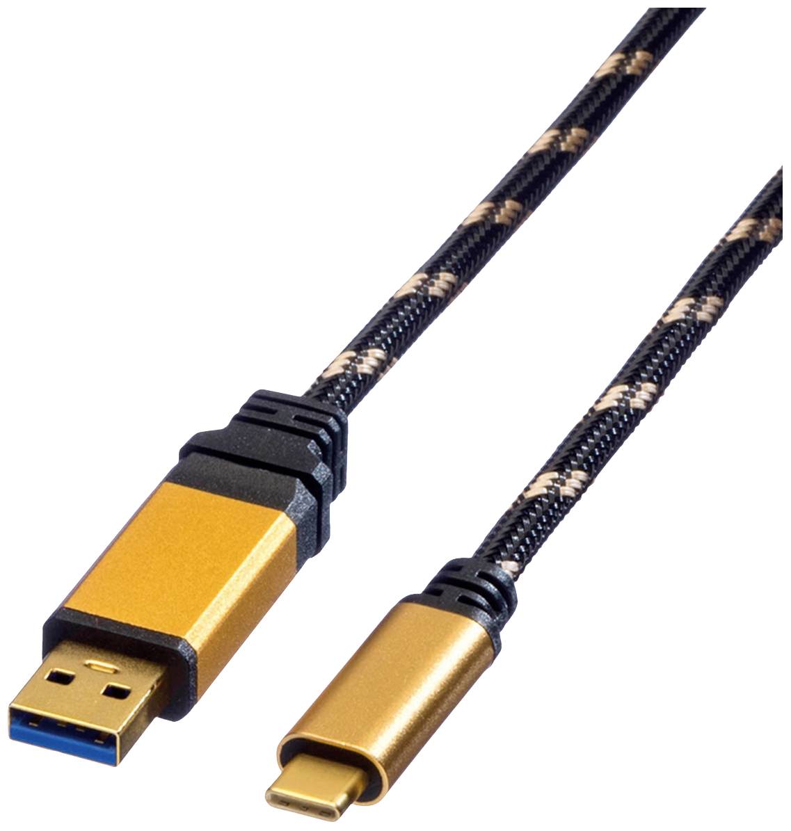 Roline Kabel USB USB 3.2 Gen1 Złącze męskie USB-A, Złącze męskie USB-C® 1.00 m wielobarwny ekranowanie 11.02.9013 - obrazek 1