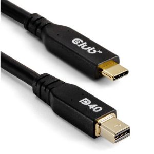 club3D Kabel wyświetlacza USB-C® Złącze męskie USB-C® 2.00 m czarny CAC-1561 club3D Kabel wyświetlacza USB-C® Złącze męskie USB-C® 2.00 m czarny CAC-1561