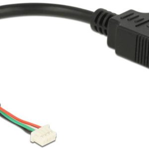 Delock Kabel USB USB 2.0 Gniazdo USB, Złącze żeńskie USB-A 0.15 m czarny 84834
