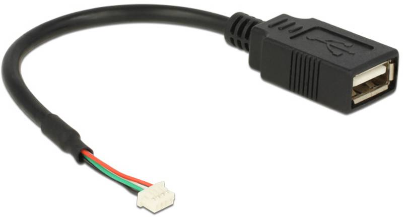 Delock Kabel USB USB 2.0 Gniazdo USB, Złącze żeńskie USB-A 0.15 m czarny 84834 - obrazek 1