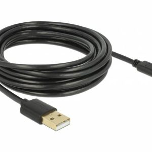 Delock Kabel USB USB 2.0 Złącze męskie USB-A, Złącze męskie USB-C® 4.00 m czarny 83669