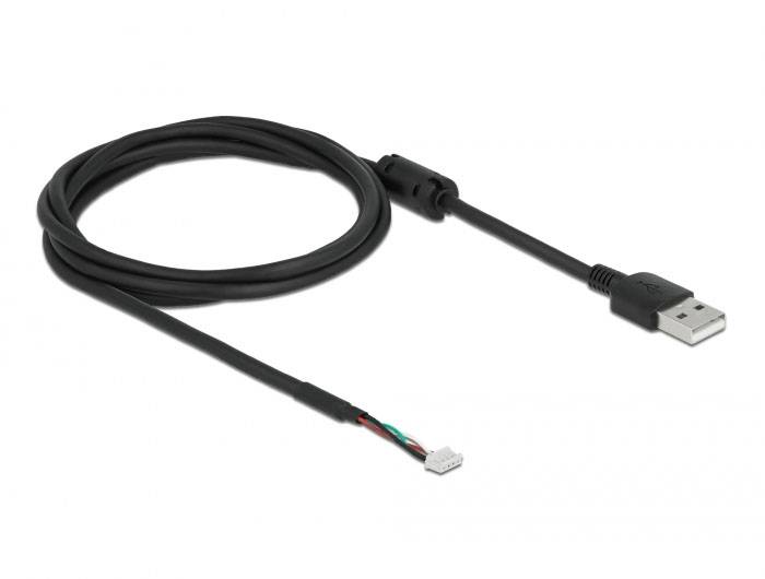 Delock Kabel USB USB 2.0 Złącze męskie USB-A, Złącze męskie 4 pin. 1.50 m czarny 96001 - obrazek 1