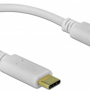 Delock USB-C Kabel Złącze męskie USB-C®, Złącze męskie USB-C® 0.15 m biały 85357