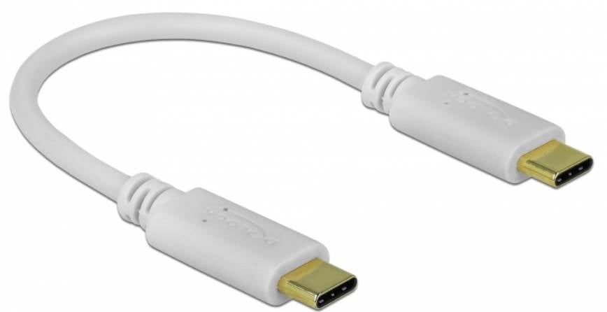 Delock USB-C Kabel Złącze męskie USB-C®, Złącze męskie USB-C® 0.15 m biały 85357 - obrazek 1