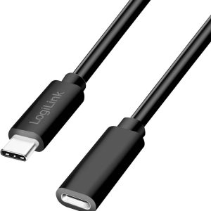 LogiLink USB-C Kabel USB 2.0 Złącze męskie USB-C®, Złącze żeńskie USB-C® 2.00 m czarny CU0211 LogiLink USB-C Kabel USB 2.0 Złącze męskie USB-C®, Złącze żeńskie USB-C® 2.00 m czarny CU0211