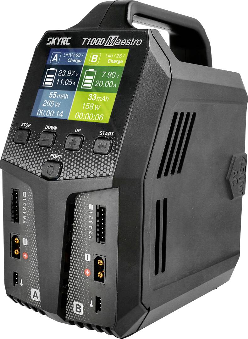 Ładowarka modelarska SKYRC T1000 AC/DC 20 A Akumulator ołowiowy, LiFePO, LiHV, LiIon, LiPo, NiCd, NiMH - obrazek 1