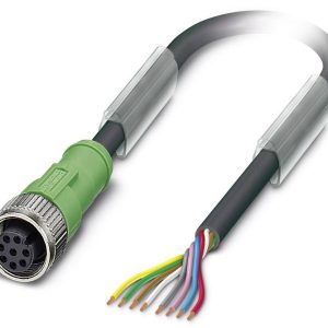 Kabel do czujników/elementów wykonawczych Phoenix Contact SAC-8P- 3,0-PUR/M12FS 1522600, kabel, otwarte końcówki, 1 szt. Kabel do czujników/elementów wykonawczych Phoenix Contact SAC-8P- 3,0-PUR/M12FS 1522600, kabel, otwarte końcówki, 1 szt.