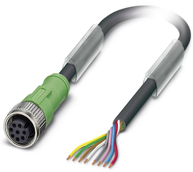 Kabel do czujników/elementów wykonawczych Phoenix Contact SAC-8P- 3,0-PUR/M12FS 1522600, kabel, otwarte końcówki, 1 szt. - obrazek 1