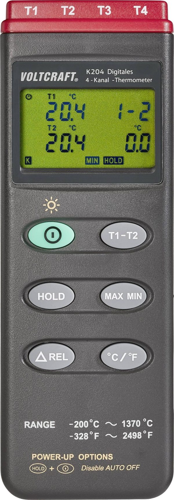Termometr typu K VOLTCRAFT K204K, -200 – +1370 °C
