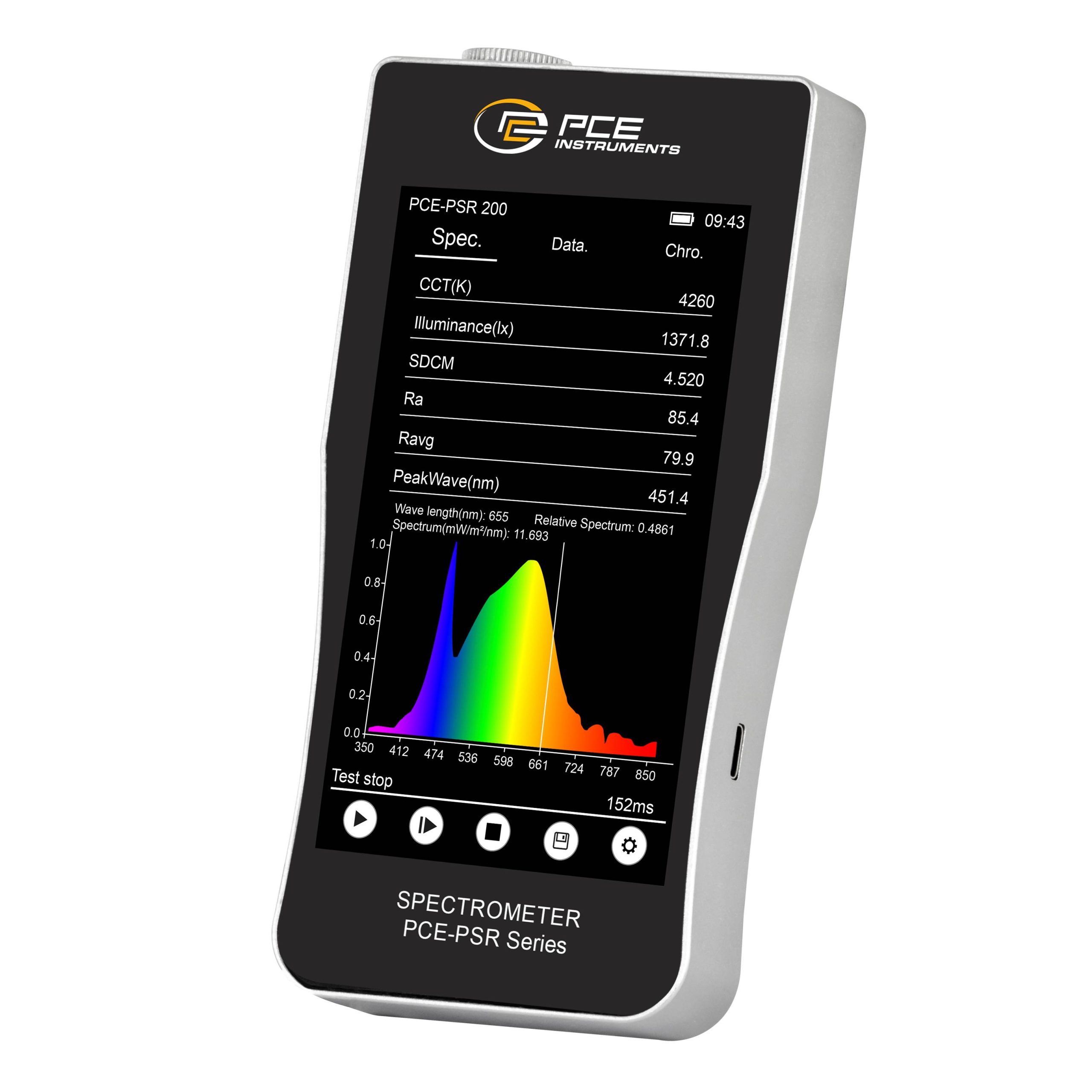 Chromametr PCE Instruments PCE-PSR 200 5 - 200000 lx - obrazek 1