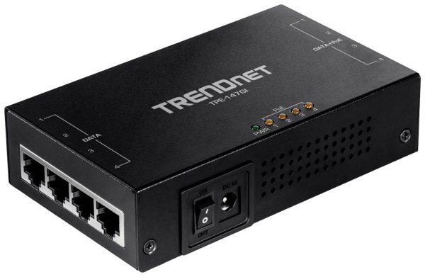 TrendNet TPE-147GI Injektor PoE 10 / 100 / 1000 MBit/s IEEE 802.3at (25.5 W)