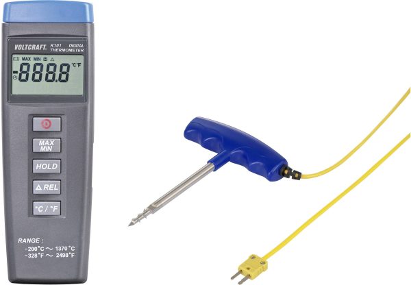 Termometr typu K VOLTCRAFT K101 + TP 301 VC-10503955, -200 – +1370 °C