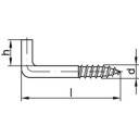 TOOLCRAFT 159598 Hak prosty, wkręcany 50 mm stal galwanizowana ocynk. 100 szt.