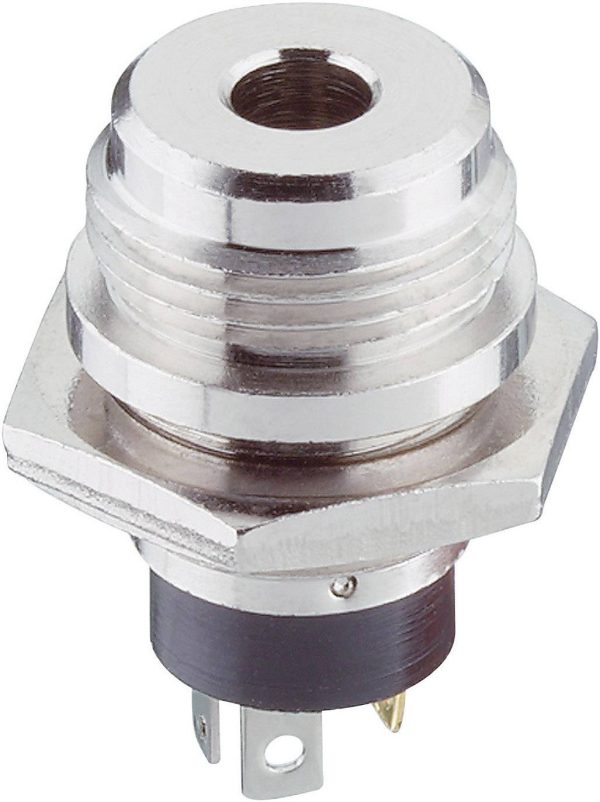 Gniazdo montażowe minijack Lumberg 1502 04, 3.5 mm, 3-pin, stereo