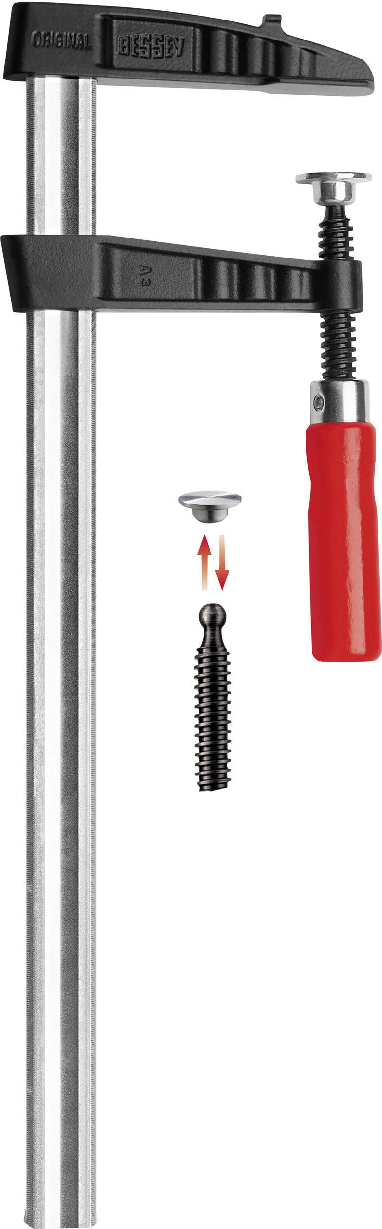 Bessey TGK200 Ścisk stolarski Maksymalna szerokość mocowania:2000 mm Długość produktu: 185 mm Posuw:120 mm - obrazek 1