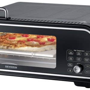 Severin Serico Elektryczny Piec do pizzy z wyświetlaczem, z kamieniem do pieczenia pizzy, z funkcją timera czarny Severin Serico Elektryczny Piec do pizzy z wyświetlaczem, z kamieniem do pieczenia pizzy, z funkcją timera czarny