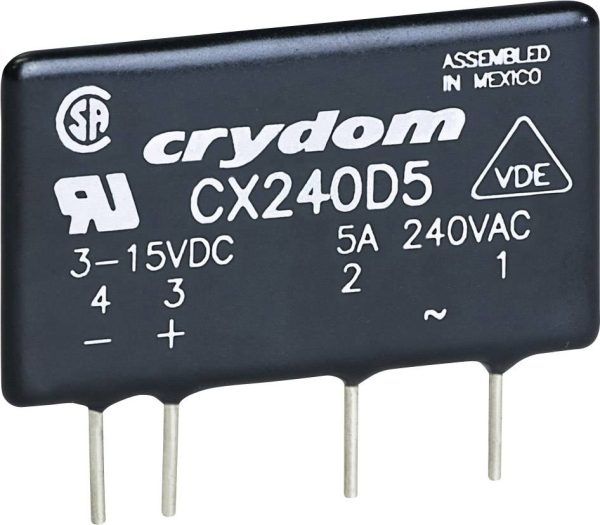 Przekaźnik SSR Crydom TC-GSR-1-25DD 5 A 280 V/AC Przełączanie natychmiastowe 1 szt.