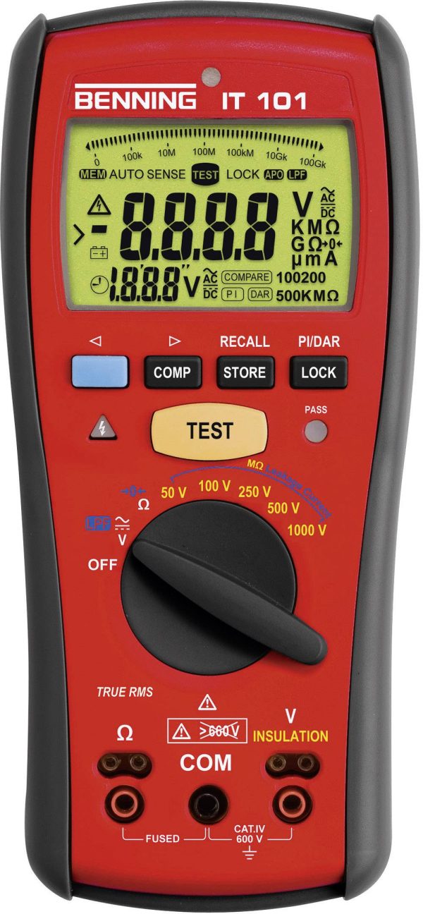 Miernik rezystancji izolacji Benning IT 101 50, 100, 250, 500, 1000 V