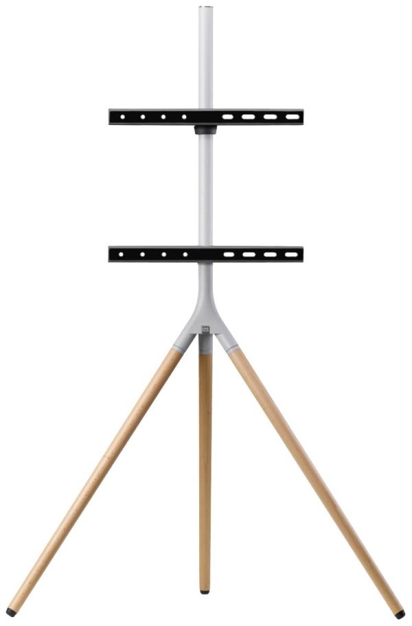 One For All 65″ TV Stand Tripod Oak & Silver grey Stojak do telewizora 81,3 cm (32″) – 165,1 cm (65″) Przenośny, z regul