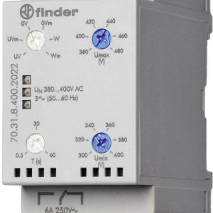 Przekaźnik monitorujący Finder 70.31.8.400.2022, 400 V/AC, 6 A, 1 szt. Przekaźnik monitorujący Finder 70.31.8.400.2022, 400 V/AC, 6 A, 1 szt.