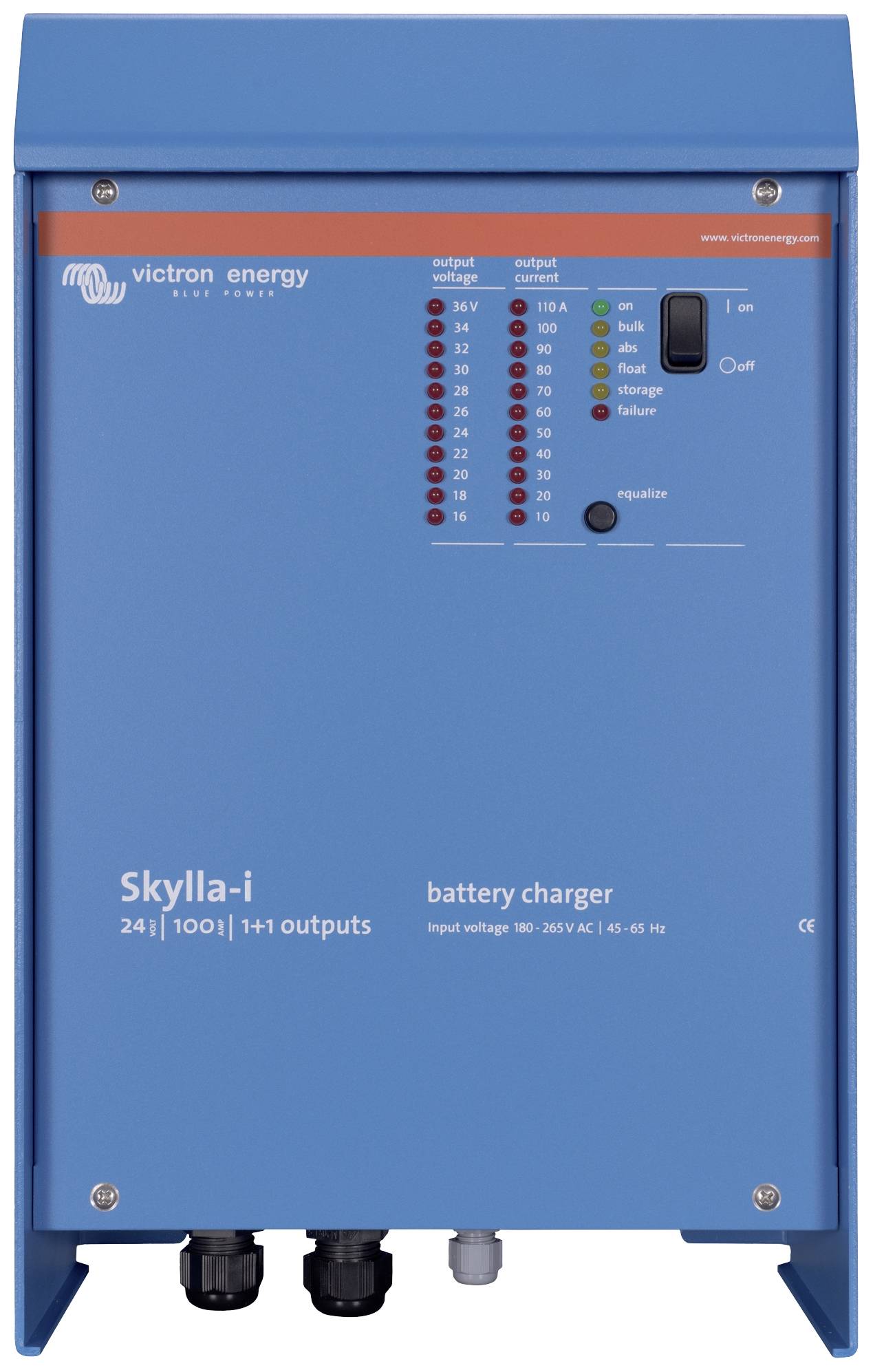 Ładowarka akumulatorów kwasowo-ołowiowych Victron Energy SKI024100000 24 V 100 A - obrazek 1