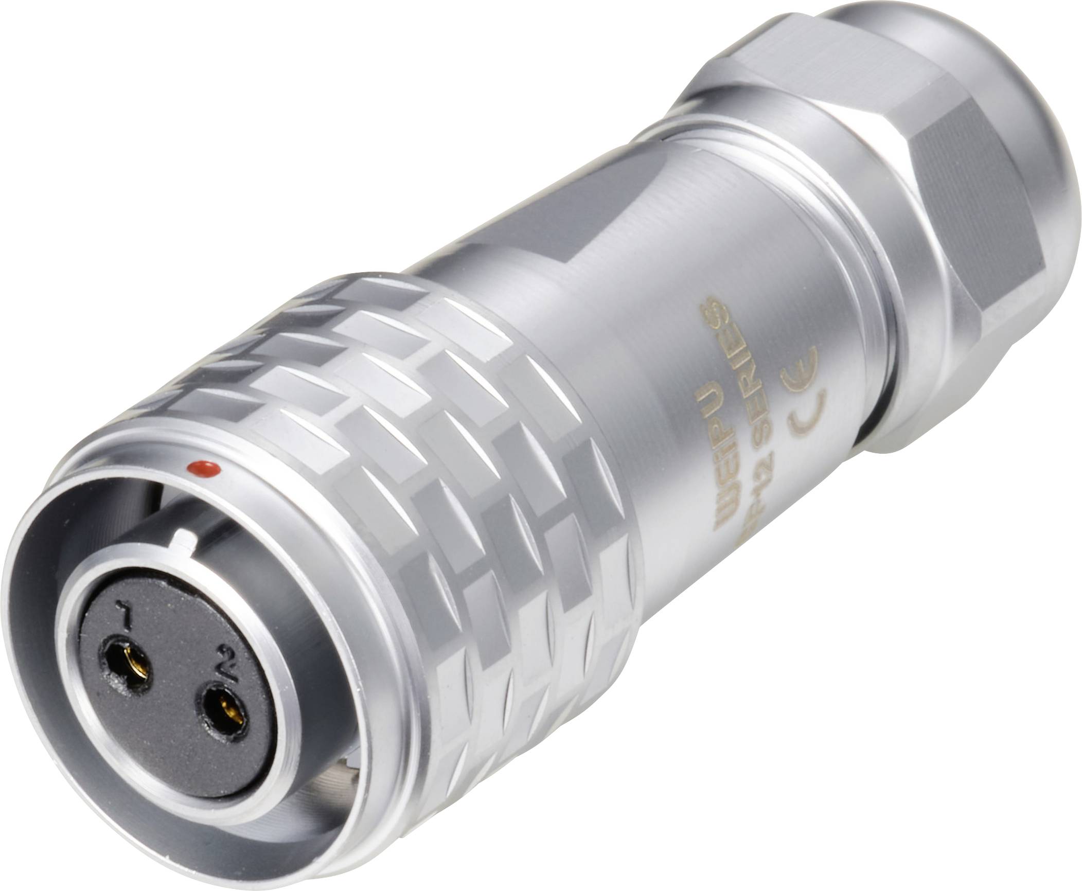 Złącze okrągłe żeńskie push-pull Weipu SF1210/S2 I, 2 pin, 250 V/AC, IP67, do lutowania - obrazek 1
