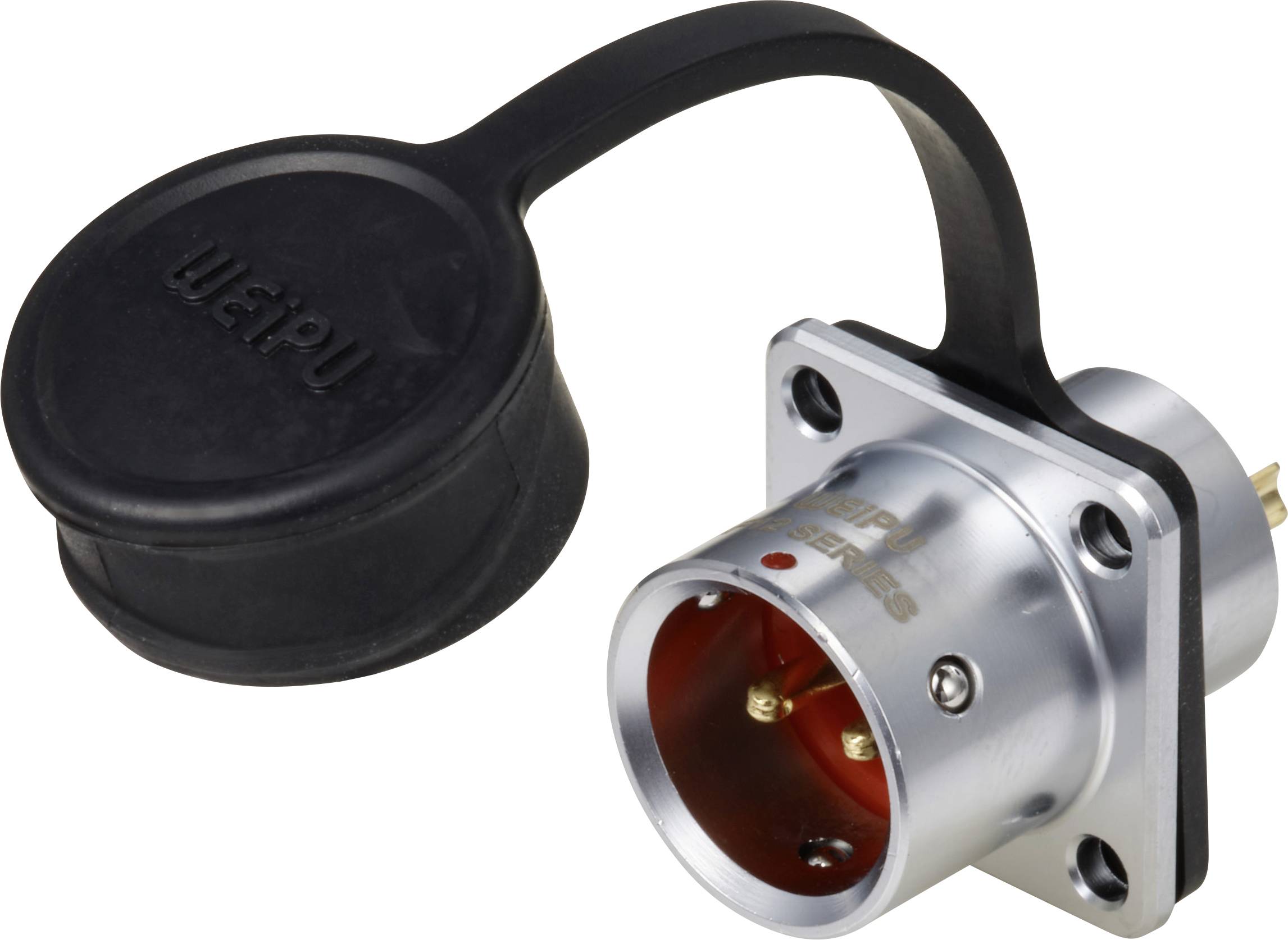 Złącze okrągłe męskie push-pull Weipu SF1213/P2, 2 pin, 250 V/AC, IP67, do lutowania - obrazek 1