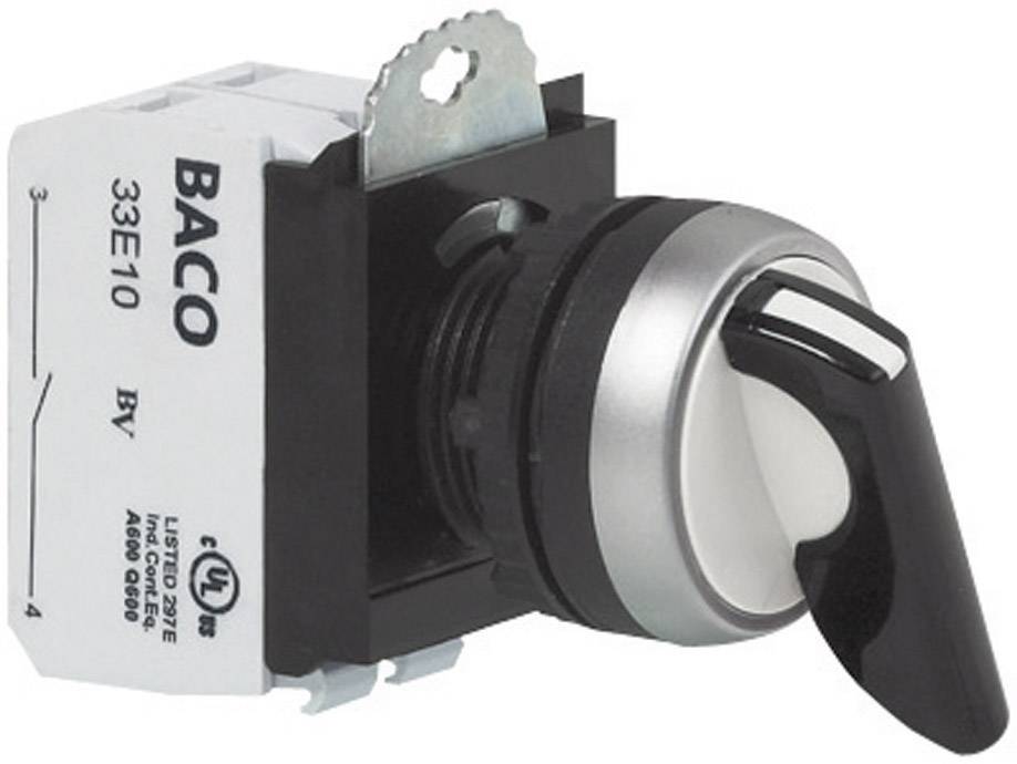 Przełącznik obrotowy BACO L21MA03A, 23 mm, 22,3 mm, IP66, max 600 V, 2 x 45°,1 NO, 1 NC - obrazek 1