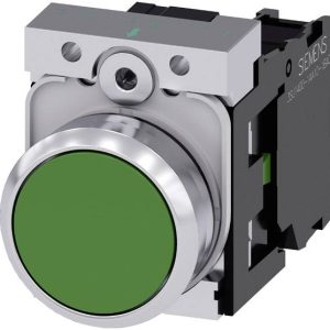 Siemens 3SU11500AB401BA0 3SU1150-0AB40-1BA0 Przycisk pierścień przedni metalowy, błyszczący, siłownik płaski zielony 1 s Siemens 3SU11500AB401BA0 3SU1150-0AB40-1BA0 Przycisk pierścień przedni metalowy, błyszczący, siłownik płaski zielony 1 s