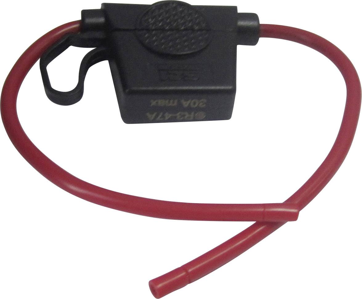 TRU COMPONENTS 1587493 Uchwyt bezpiecznika samochodowego TC-Wire 12AWG R3-47A (red colour), 32 V/DC, 30 A, 1 szt. - obrazek 1
